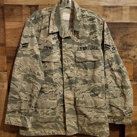 US Air Force Camo Uniform Jacket/Shirt Button Up Size 40R - Picture 2 of 13